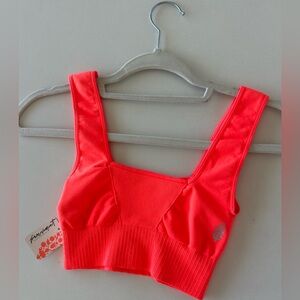FP Movement Neon Orange Ribbed Sports Bra